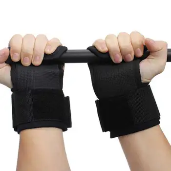 1 Пара регулируемых фитнес-опор для запястий Крючков для поднятия тяжестей захватов для тренажерного зала ремней перчаток