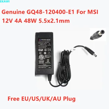 Подлинный GQ48-120400-E1 12V 4A 48W 5.5x2.1mm Адаптер переменного тока для ноутбука MSI Monitor, Зарядное устройство