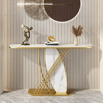 Европейский роскошный стол для гостиной на веранде, современный минималистичный Диван, Стол, мебель для дома, досуг У стены, Консольный стол