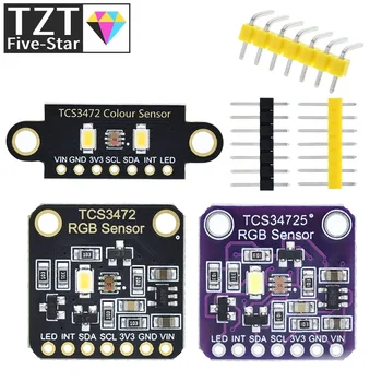 Модуль распознавания цветового датчика TZT TCS34725 Плата разработки RGB IIC для Arduino STM32
