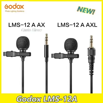 Всенаправленный петличный микрофон Godox LMS-12A AX AXL, совместимый с беспроводными микрофонными системами и устройствами с 3,5-мм TRS