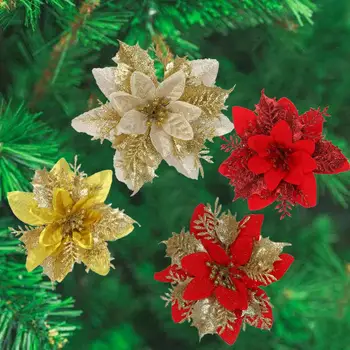 Красивые Аксессуары для венков своими руками, украшение для Рождественской елки, Искусственный Цветок, Имитация Рождества, Рождественский Искусственный Цветок