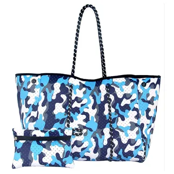 Роскошная Водолазная ткань, Неопрен, дышащая женская сумка, Повседневная сумка-тоут, сумки с верхней ручкой, Летние пляжные сумки через плечо