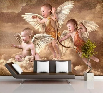 beibehang Пользовательские обои 3D фреска счастливый маленький ангел детская спальня фон украшение стен картина papel de parede