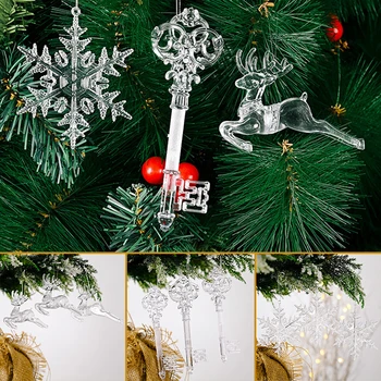 Рождественские Подвесные Украшения Креативы Прозрачный Подвесной Декор для Семейного Рождественского Украшения TS2 Decoration Crafts