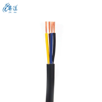 Высококачественный 4-жильный кабель питания rvv 4 * 0,5 мм с медным сердечником по заводской цене из ПВХ с медным сердечником