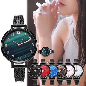 2021 г., Женские простые часы с модным рисунком на заднем плане, Маленькие зеленые часы, женские часы, Женские часы-браслет, Женские часы Relogio