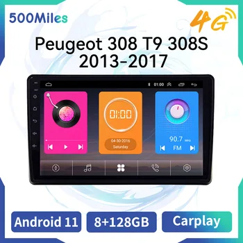 Carplay Стерео для Peugeot 308 T9 308S 2013-2017 Автомобильный Радиоприемник 2 Din Android Мультимедийный Плеер Авторадио GPS Навигация Головное Устройство