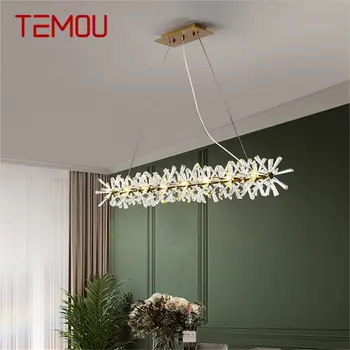 Люстра TEMOU Прямоугольная Подвесная Лампа Postmodern Creative Branch Home LED Светильник для Гостиной Столовой