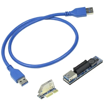 Карта адаптера PCIE1X Riser USB 3.0 Удлинитель PCI-E 1X к 1X Высокая эффективность
