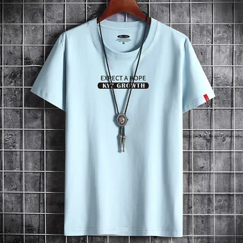  2023 Мужская футболка с коротким рукавом, свободная Круглая повседневная трендовая футболка с круглым вырезом в стиле Харадзюку, футболки с коротким рукавом, футболка для мужчин 