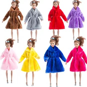 Новая одежда для роста 30 см 1/6 дюйма, фланелевое пальто, аксессуары, одежда для куклы Барби