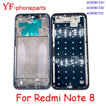 Средняя рамка лучшего качества для Xiaomi Redmi Note 8 Передняя рамка Задняя крышка Крышка батарейного отсека Корпус Рамка Запасные части