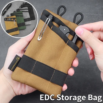 Многофункциональная сумка для хранения EDC, уличная Портативная сумка для инструментов, Тактический нож, ручка, складной кошелек с зажимом для кредитной карты, подвесная поясная сумка