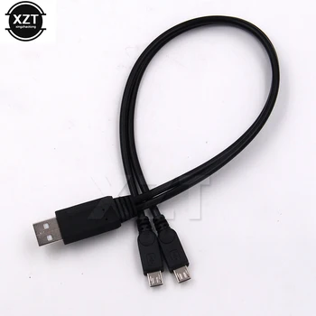 По 1 шт. субсекундный кабель для зарядки передачи данных USB женский мужской 2 Micro USB разветвителя для зарядки двух телефонов Android новейший