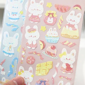 Мягкая серия Cute Rabbit Garden Наклейки с мультяшными животными Cute Rabbit Kawaii для дневника