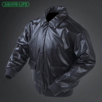 Мужская куртка-бомбер ВВС США, топы, высококачественная одежда из искусственной кожи, винтажное свободное мужское осенне-зимнее толстое пальто в стиле локомотив