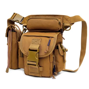 Уличная приманка Тактический поясной рюкзак 600D Водонепроницаемая камуфляжная сумка для путешествий, езды на велосипеде, рыбалки, пешего туризма, сумки через плечо, сумки для ног