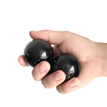Пара твердых шариков из вареной черной стали диаметром 50 мм / 60 мм, износостойких и ударопрочных для гандбольных упражнений, фитнес-мячи
