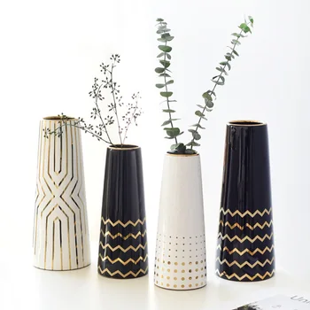 Керамическая ваза для украшения стола в гостиной цветами, украшения для вазы
